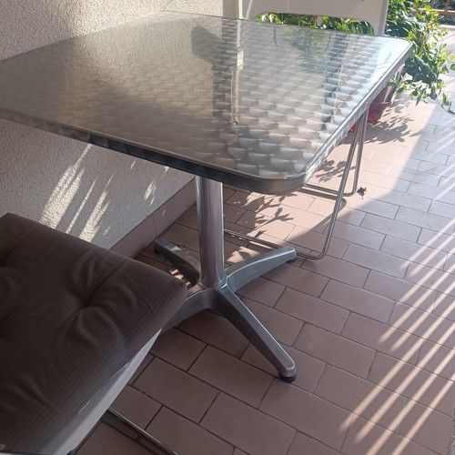 Tavolino acciaio 60x60cm alto - tavolino,